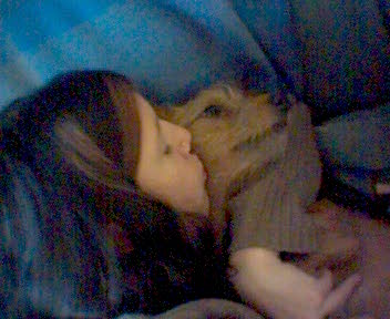 ma soeur avec le chien